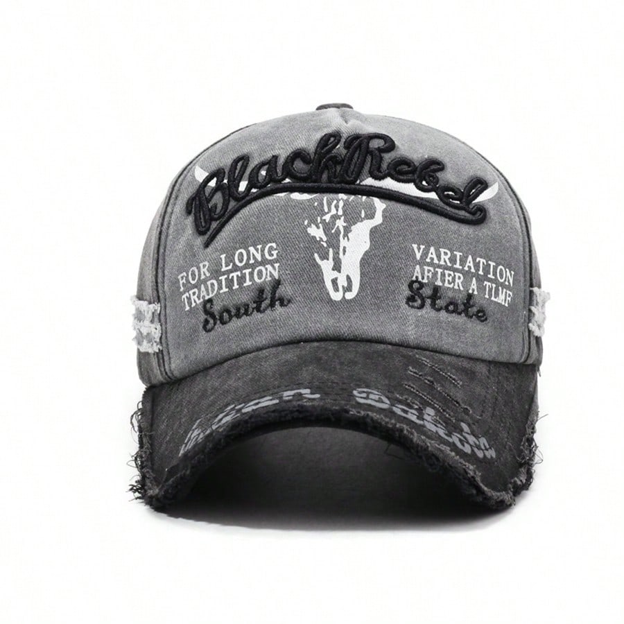 Y2K Washed Distressed Graphic Dad Cap