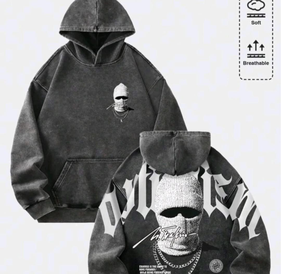 black washed vintage hoodie