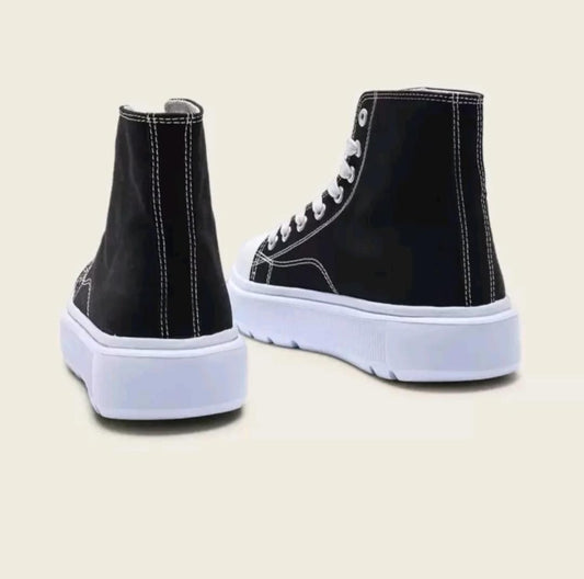 High-Top Canvas Sneakers