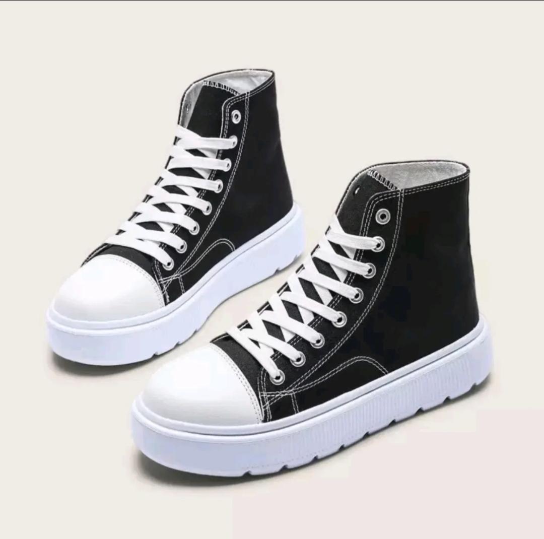 High-Top Canvas Sneakers