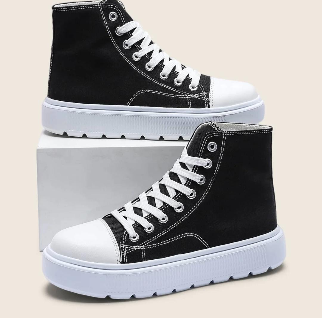 High-Top Canvas Sneakers