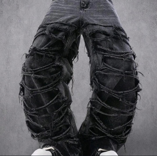Dstressed denim jeans