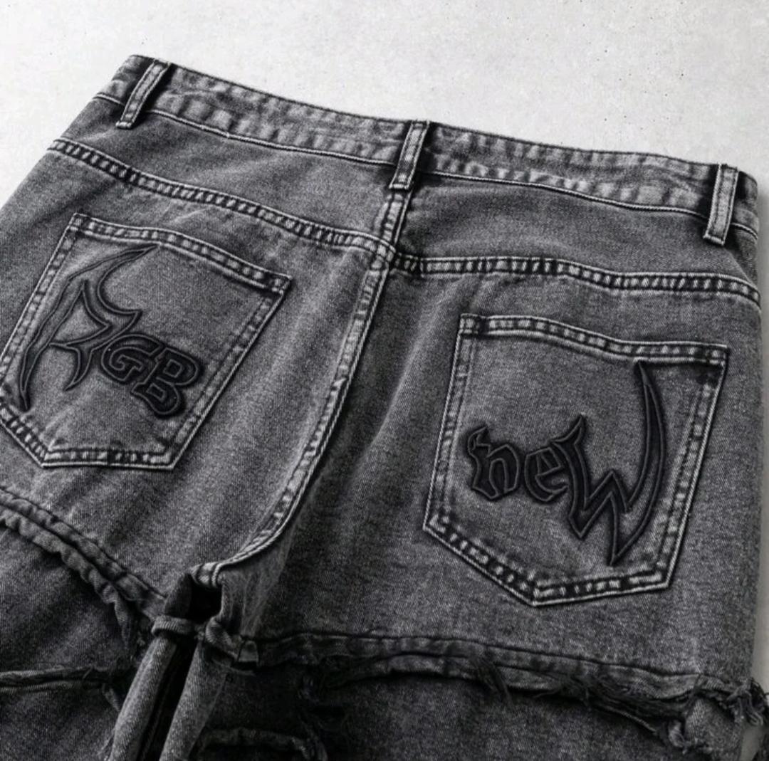 Dstressed denim jeans