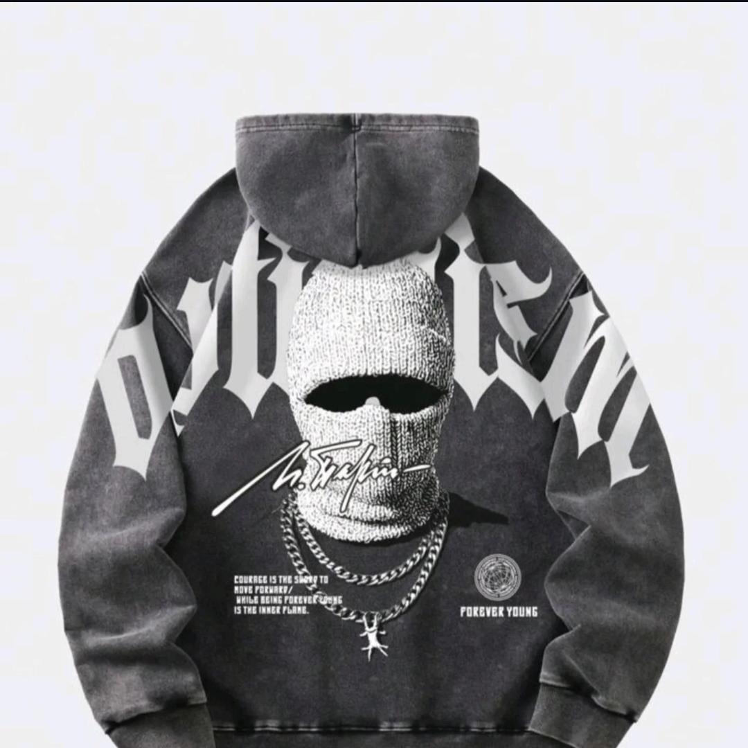 black washed vintage hoodie
