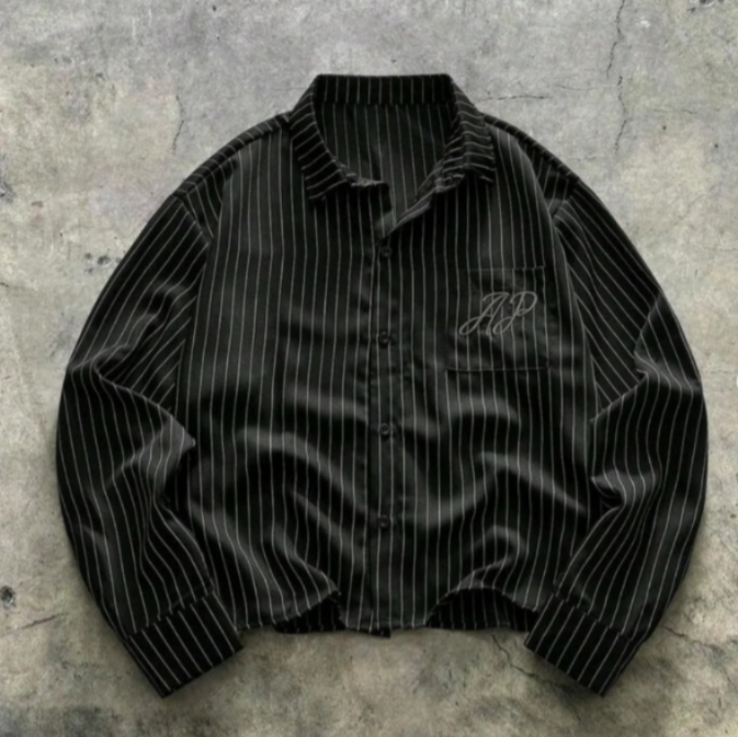 oversized striped shirt