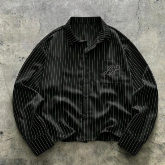 oversized striped shirt