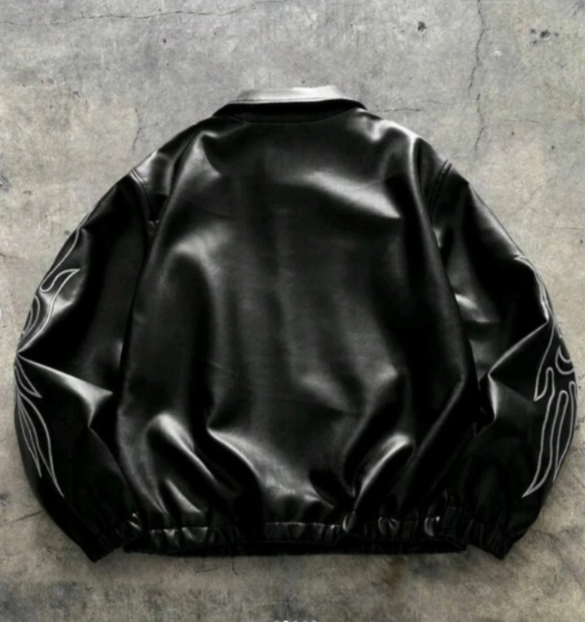 flame leather jacket