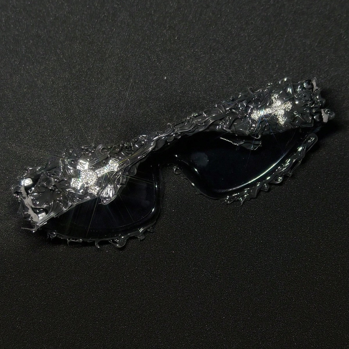 Y2K Cyberpunk Resin Spike Glasses