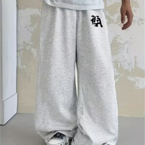 Loose Gray Long Trousers Y2K