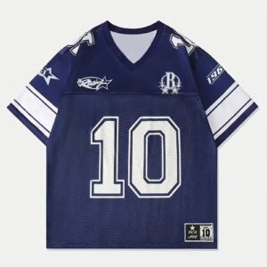 '96' Print V-Neck Jersey T-Shirt